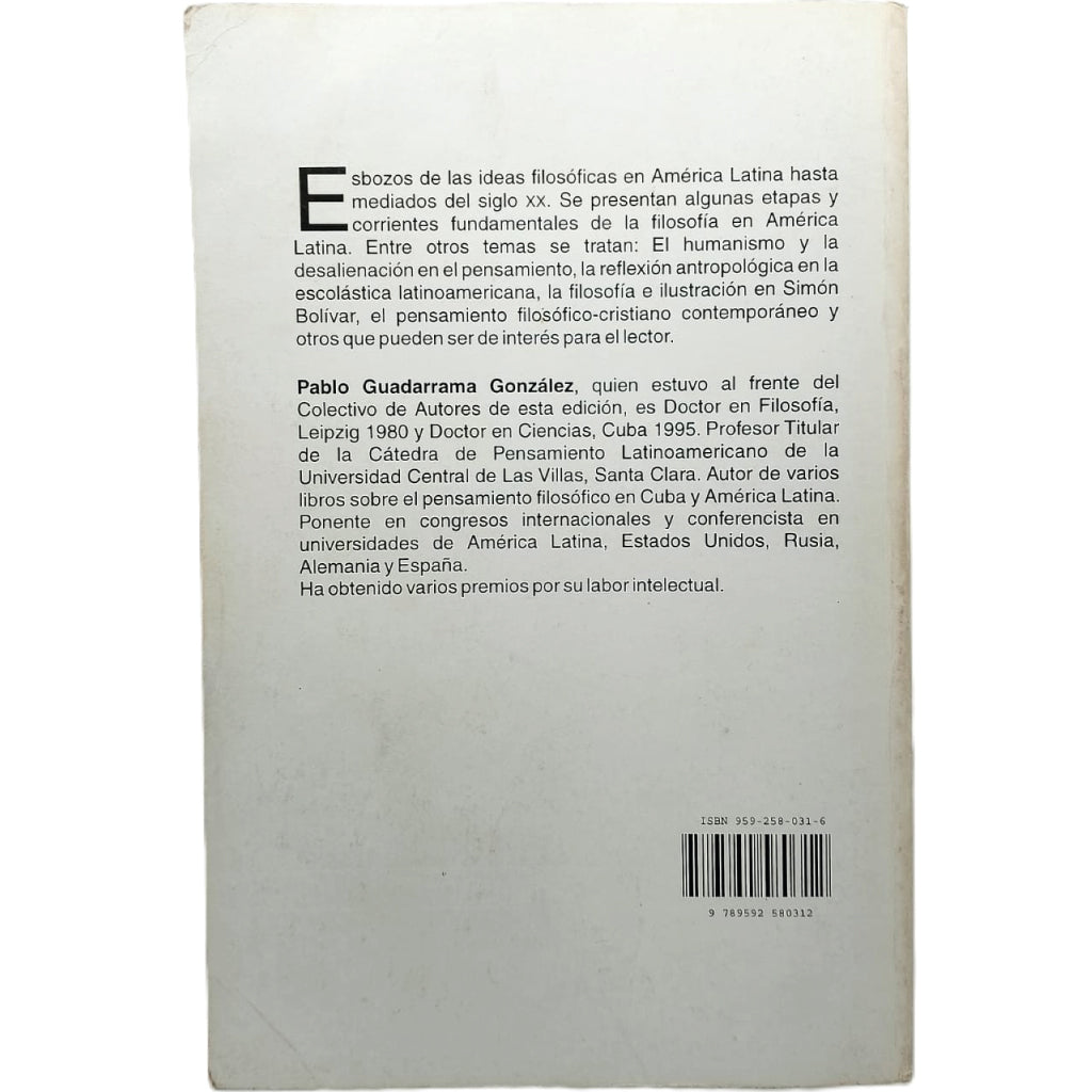 FILOSOFÍA EN AMÉRICA LATINA. Colectivo de Autores (dedicatoria de Pablo Guadarrama)