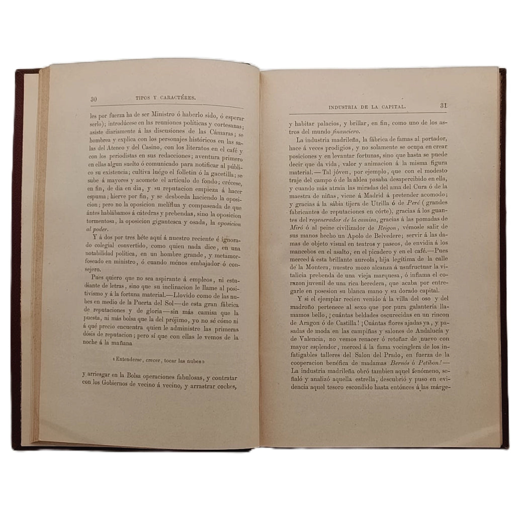 TIPOS Y CARACTERES. Bocetos de Cuadros de Costumbres por EL CURIOSO PARLANTE (Ramón de Mesonero Romanos)