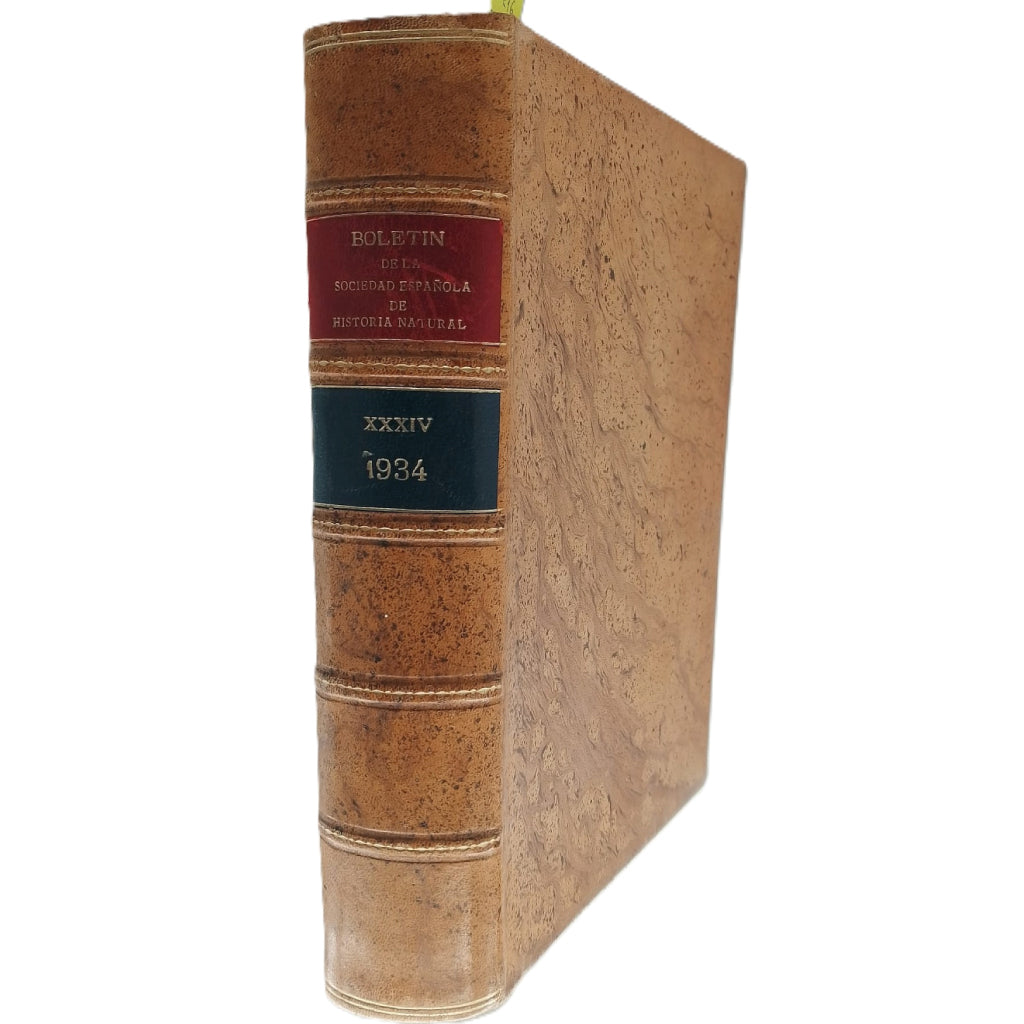 BOLETÍN DE LA SOCIEDAD ESPAÑOLA DE HISTORIA NATURAL. Tomo XXXIV. Año 1934