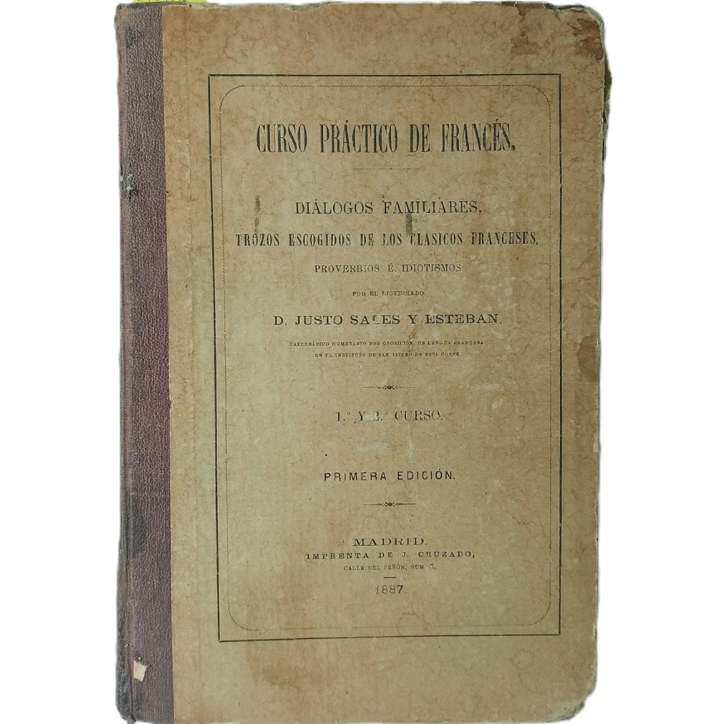 CURSO PRÁCTICO DE FRANCÉS. Sales y Esteban, Justo