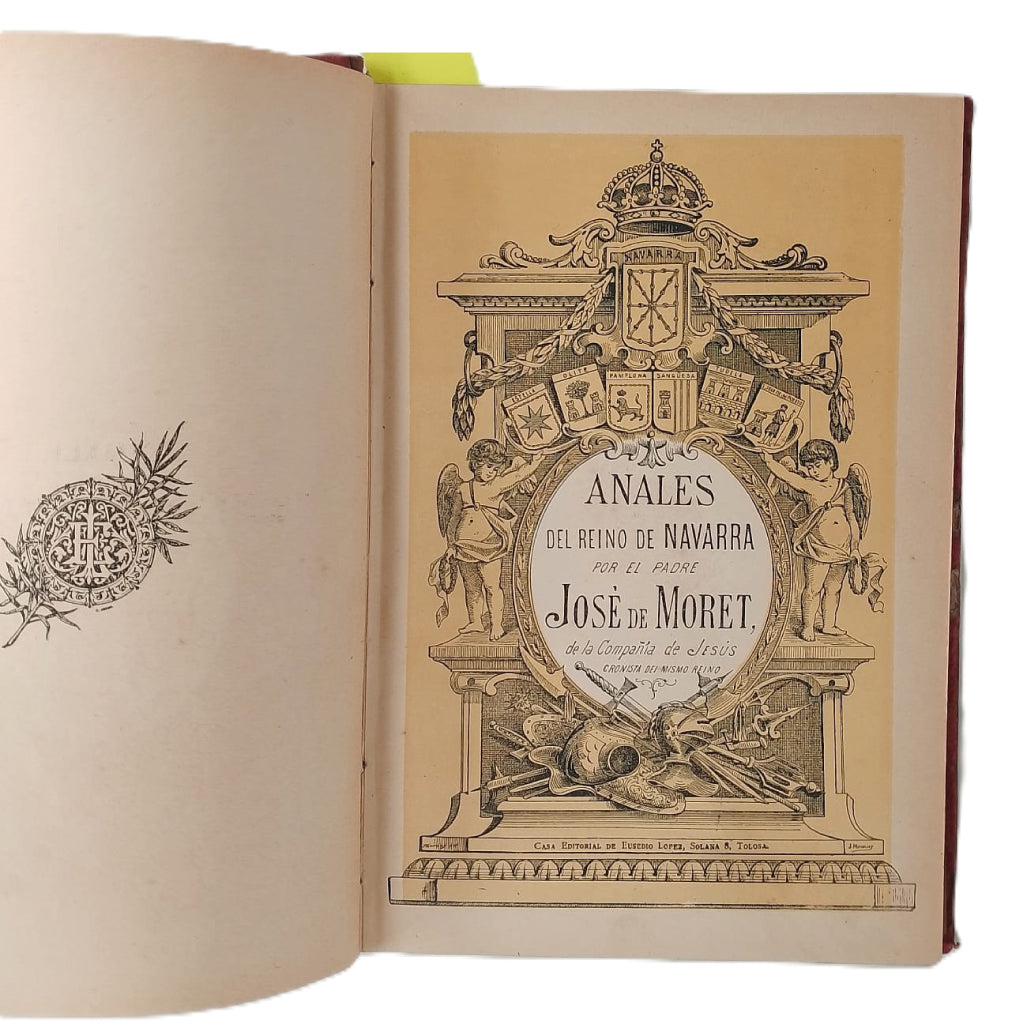ANALES DEL REINO DE NAVARRA. Tomo V. Moret, José de