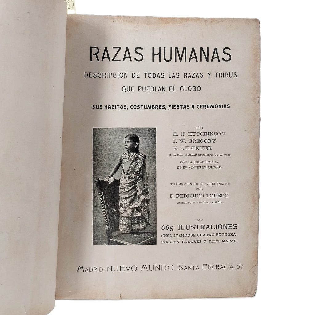 RAZAS HUMANAS. Hutchinson, H. N. / Gregory, J. W. / Lydekker, R.