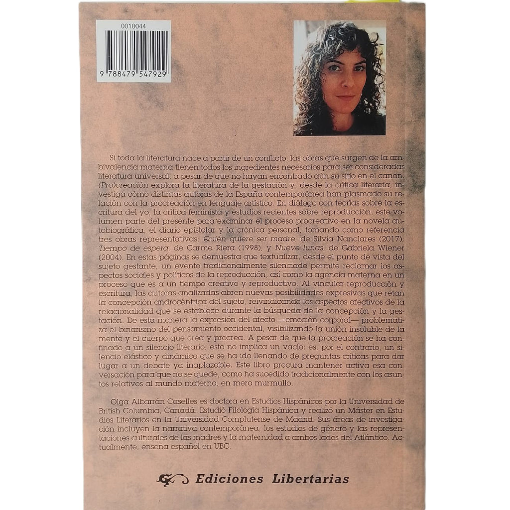 (PRO) CREACIÓN. Escritura y maternidad en la España contemporánea. Albarrán Caselles, Olga