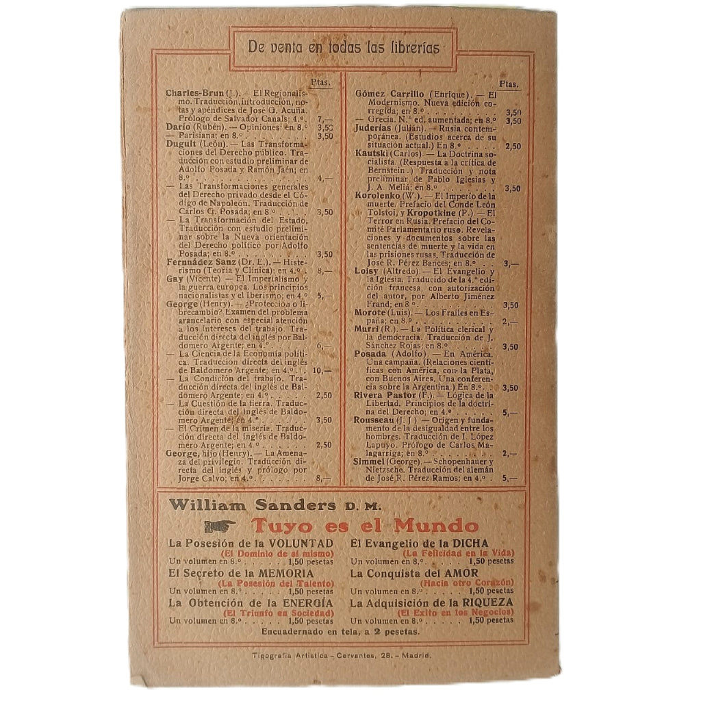 REPARTO DE AMÉRICA ESPAÑOLA Y PAN-HISPANISMO. Silva, Francisco V.