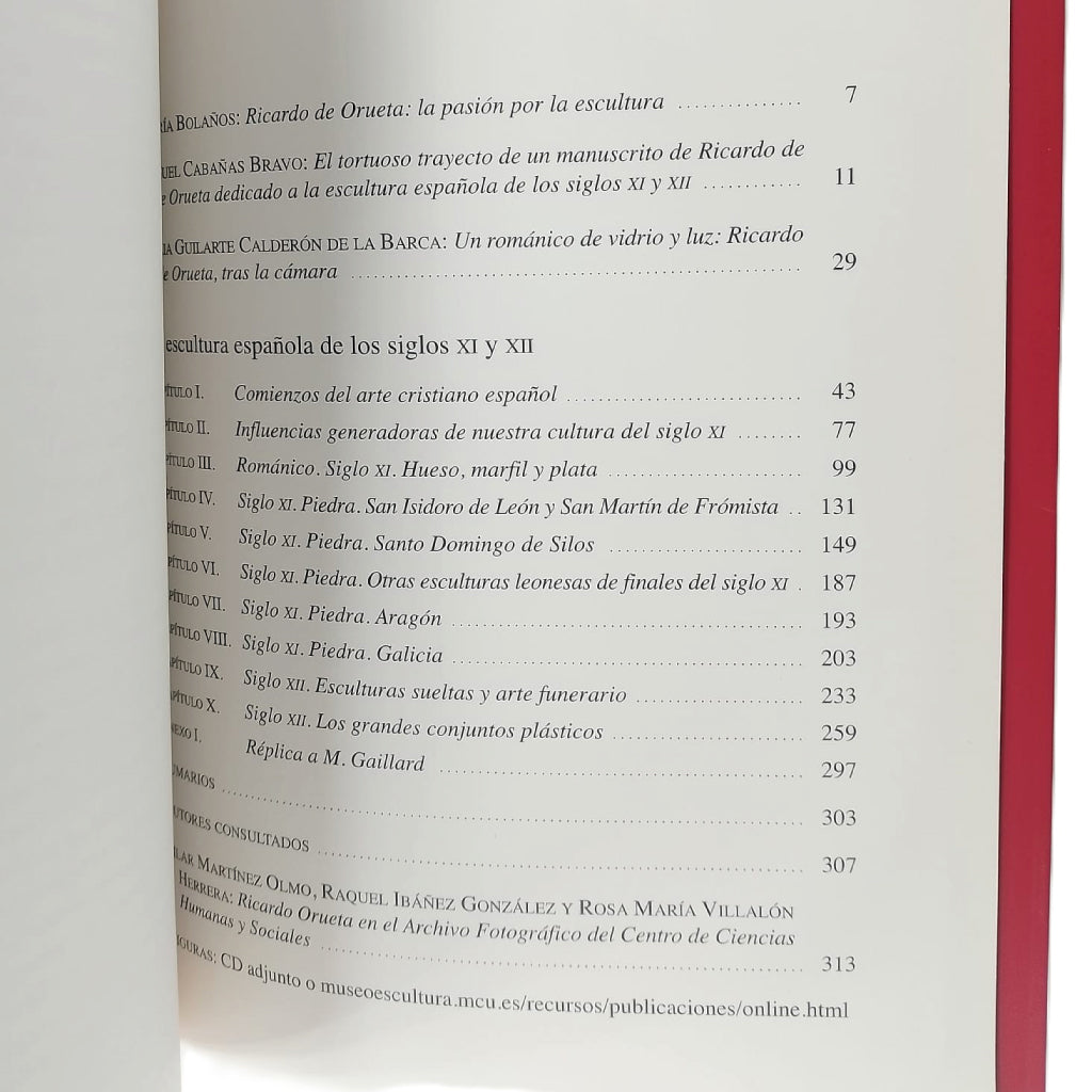 LA ESCULTURA ESPAÑOLA DE LOS SIGLOS XI Y XII. Orueta, Ricardo de