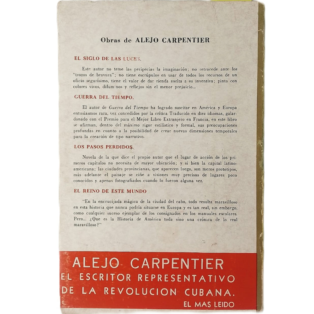 EL REINO DE ESTE MUNDO. Carpentier, Alejo