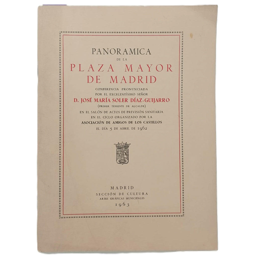 PANORÁMICA DE LA PLAZA MAYOR DE MADRID. Soler Diaz-Guijarro, Jose María