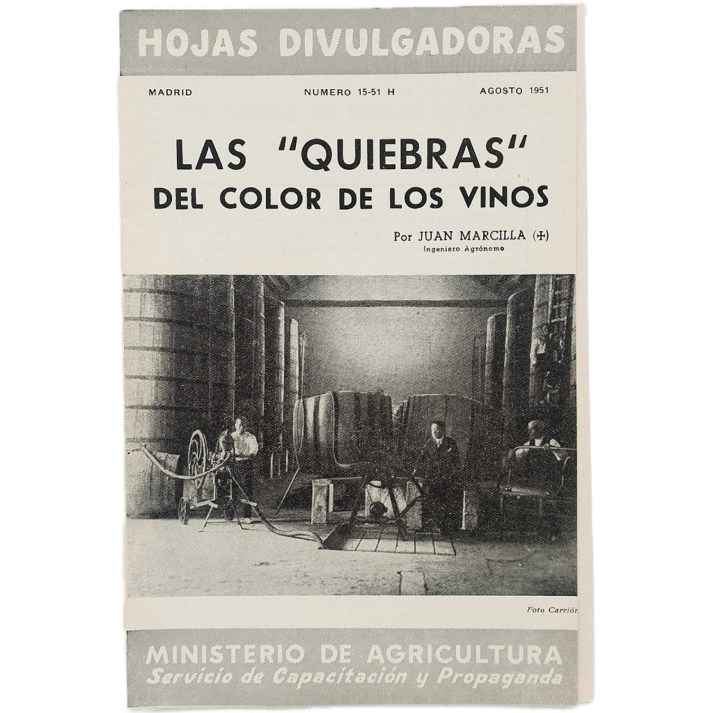 Las Quiebras del Color de los Vinos - Juan Marcilla