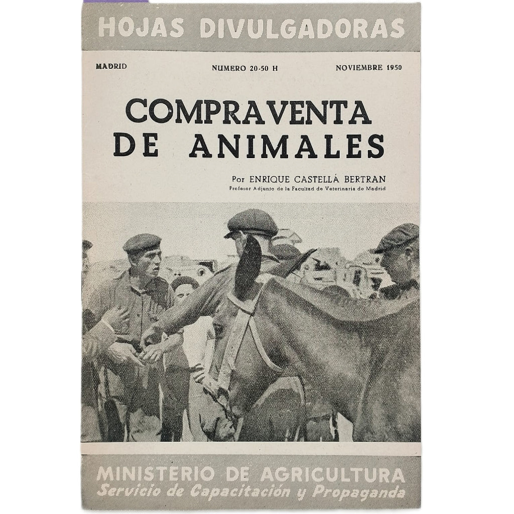 COMPRAVENTA DE ANIMALES. Castellá Vertrán, Enrique