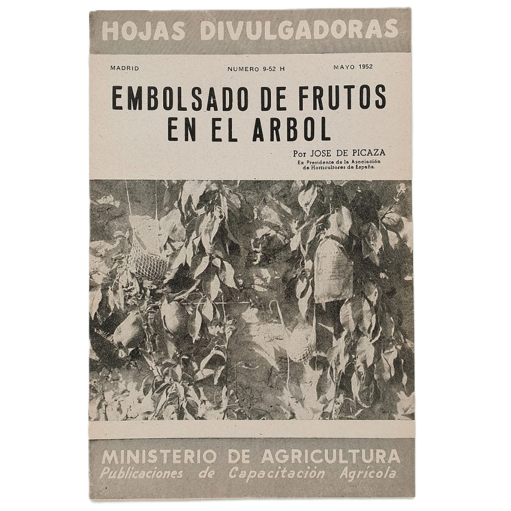 EMBOLSADO DE FRUTOS EN EL ÁRBOL. Picaza, José de