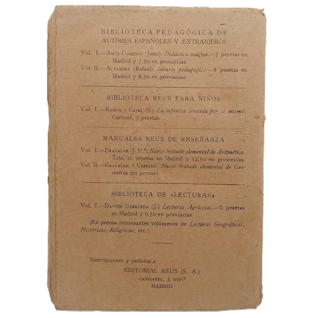 LECTURAS AGRÍCOLAS. Dantín Cereceda, J.