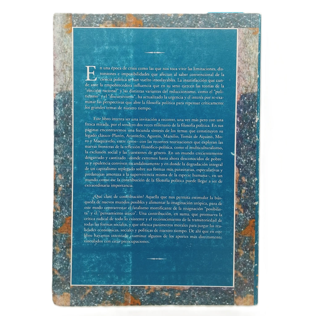 TEORÍA Y FILOSOFÍA POLÍTICA. La tradición clásica y las nuevas fronteras. Boron, Atilio A. (Compilador)
