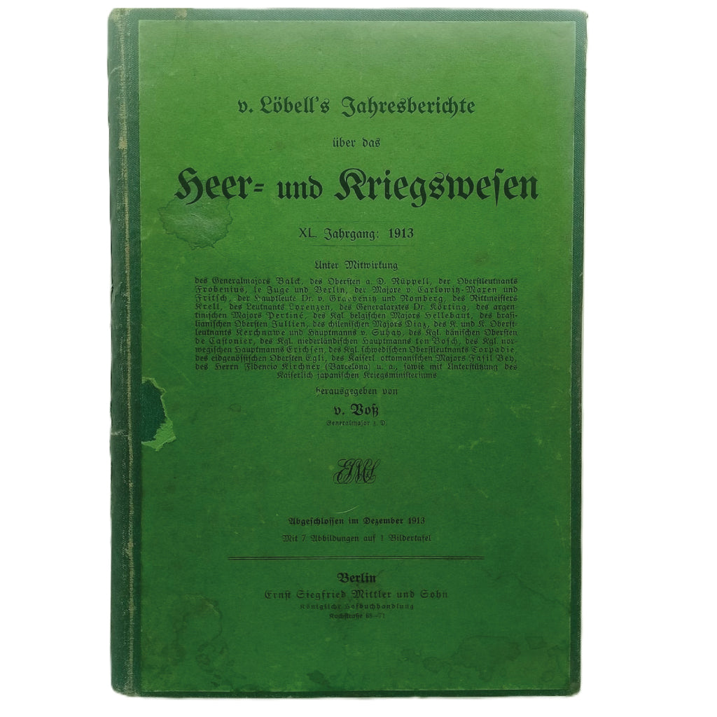 LOBELL´S JAHRESBERICHTE UBER DAS HEER UND KRIEGSWEFEN XL-1913