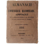 ALMANACH DU COMMERCE BAYONNAIS, ANNUAIRE DE L´ARRONDISSEMENT DE BAYONNE ET DU CANTON DE ST.ESPRIT