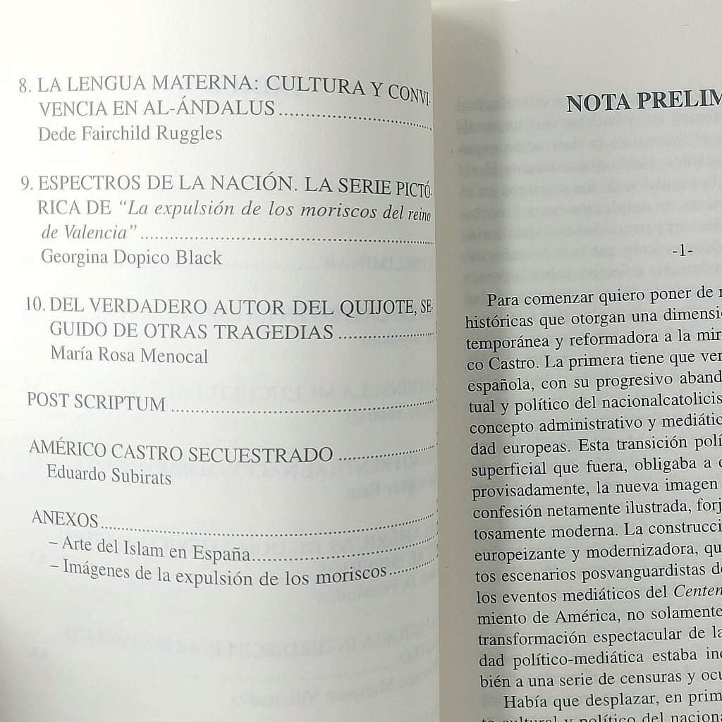 AMÉRICO CASTRO Y LA REVISIÓN DE LA MEMORIA. El Islam en España. Coordinador: Eduardo Subirats