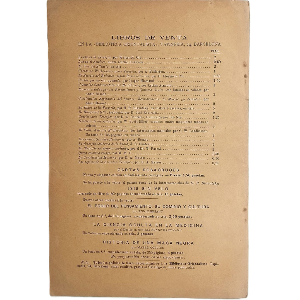 SOPHIA. REVISTA TEOSÓFICA. AÑO X. NÚM. 10