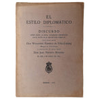 EL ESTILO DIPLOMÁTICO. Ramírez de Villa- Urrutia, Wenceslao
