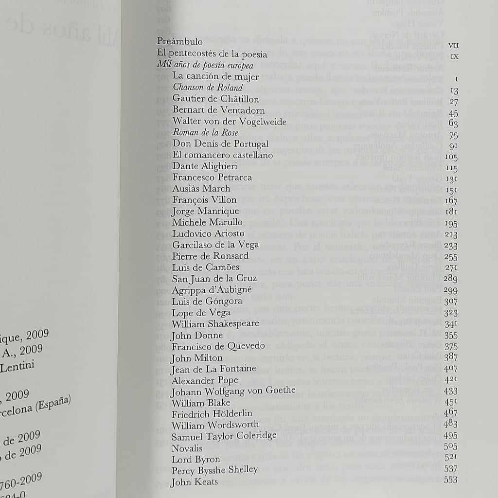 MIL AÑOS DE POESÍA EUROPEA. Rico, Francisco/ Lentini, Rosa