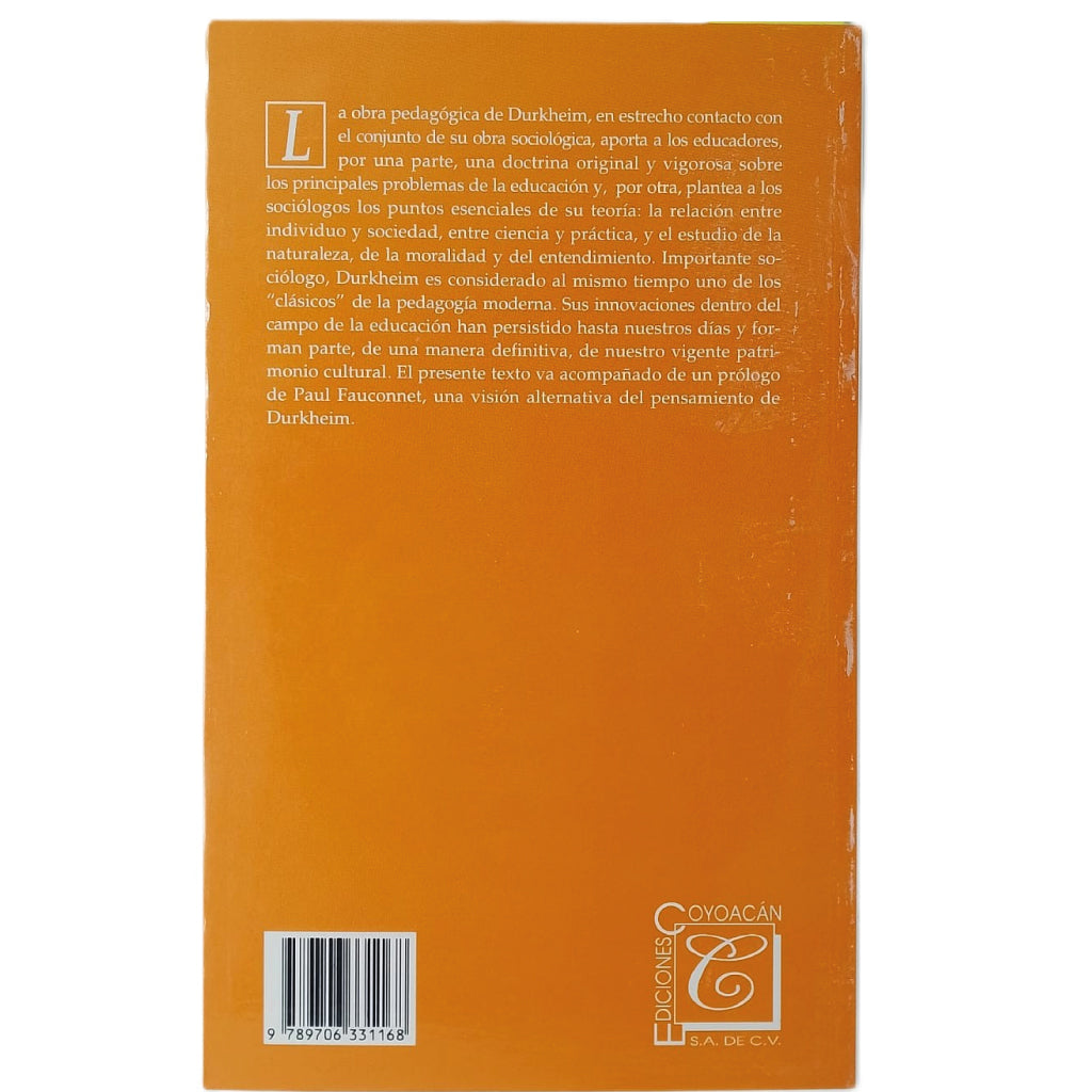 EDUCACIÓN Y SOCIOLOGÍA. Durkheim, Émile