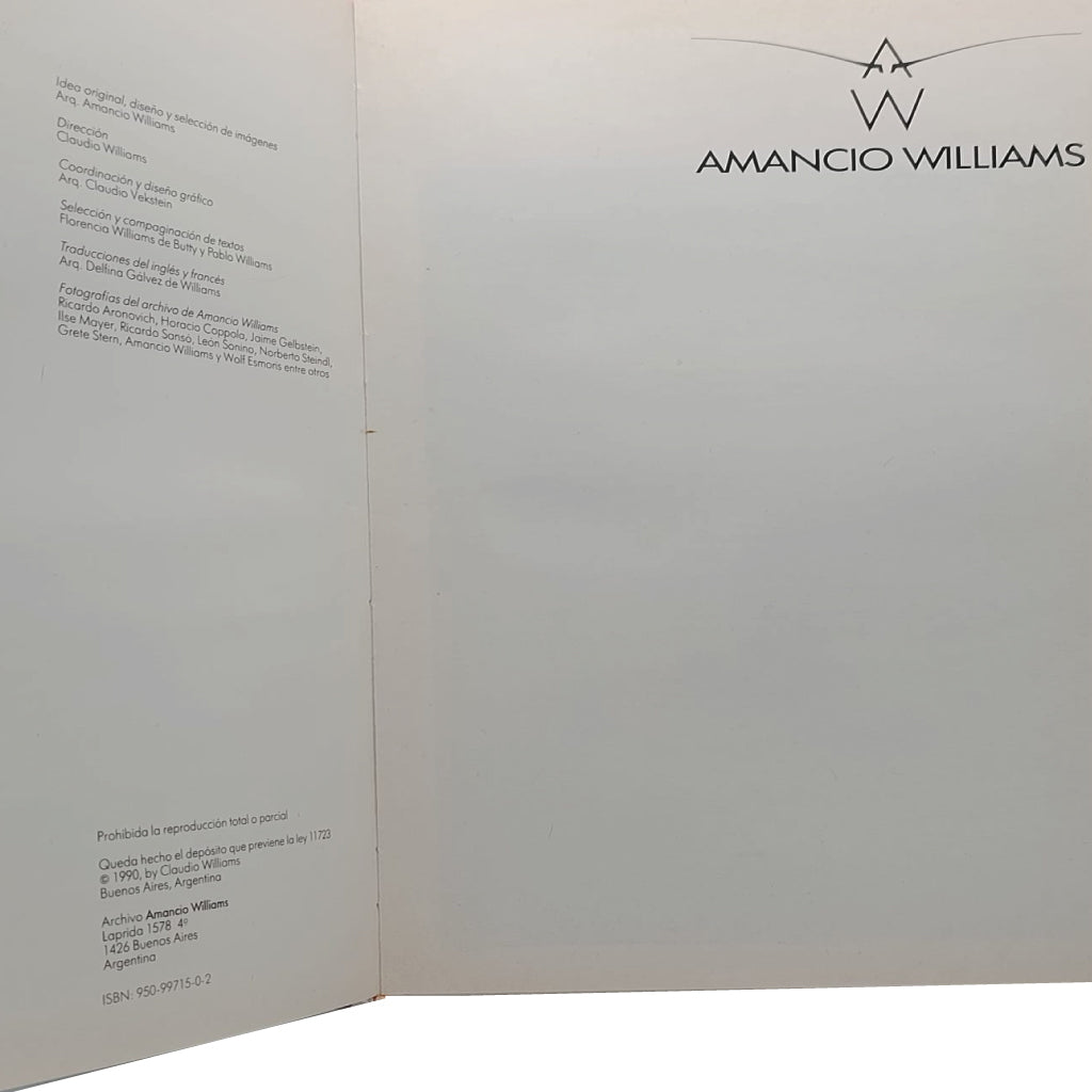 AMANCIO WILLIAMS. Williams, Claudio (Dirección)