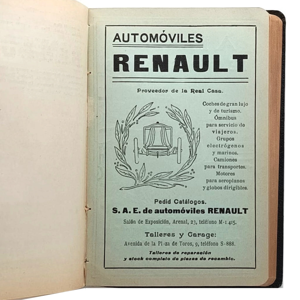 ANUARIO DEL REAL AUTOMÓVIL CLUB DE ESPAÑA 1918