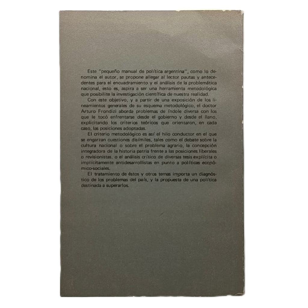 EL MOVIMIENTO NACIONAL. Fundamentos de su estrategia. Frondizi, Arturo
