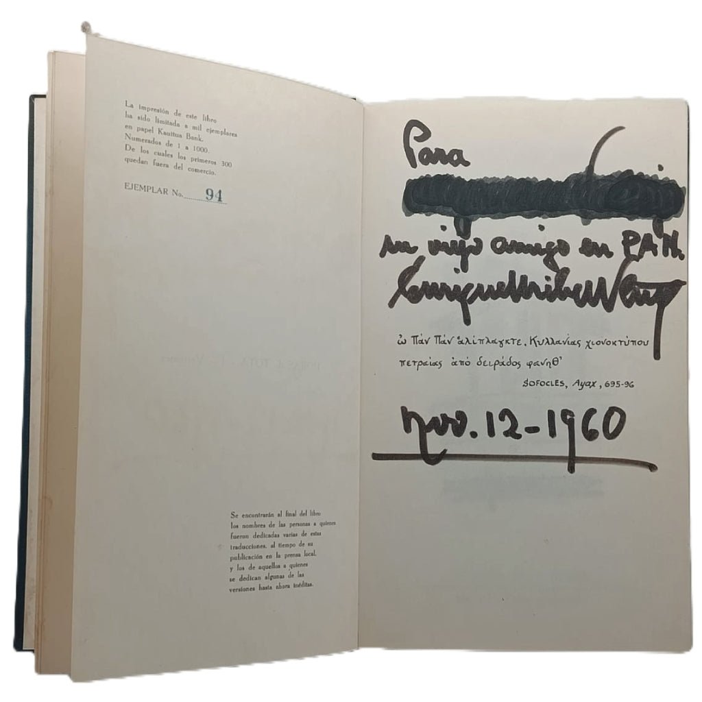 HORAS DE TOTA. I. Versiones. Horas de Tota. Uribe White, Enrique(Dedicado)