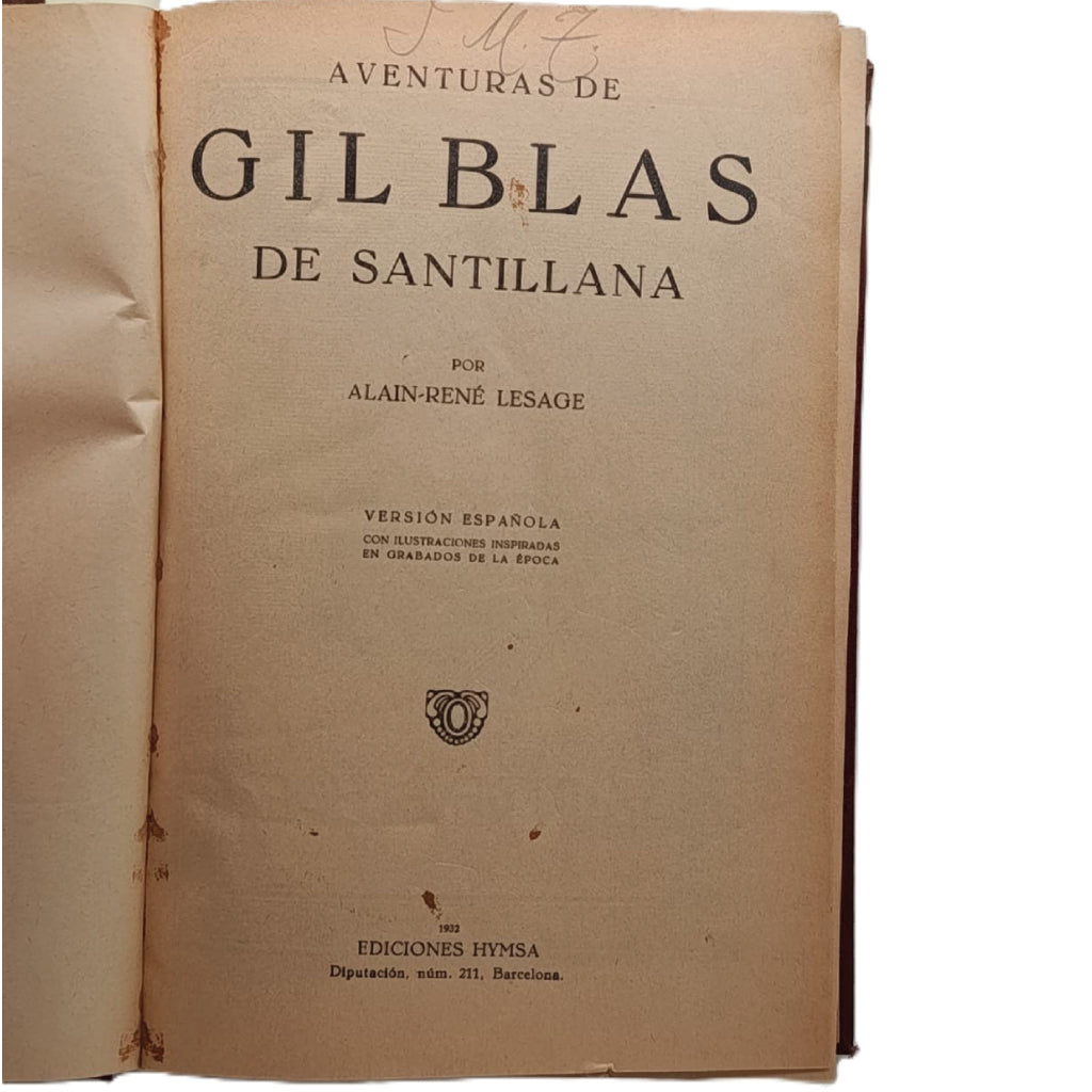 AVENTURAS DE GIL BLAS DE SANTILLANA. Lesage, Alain-René