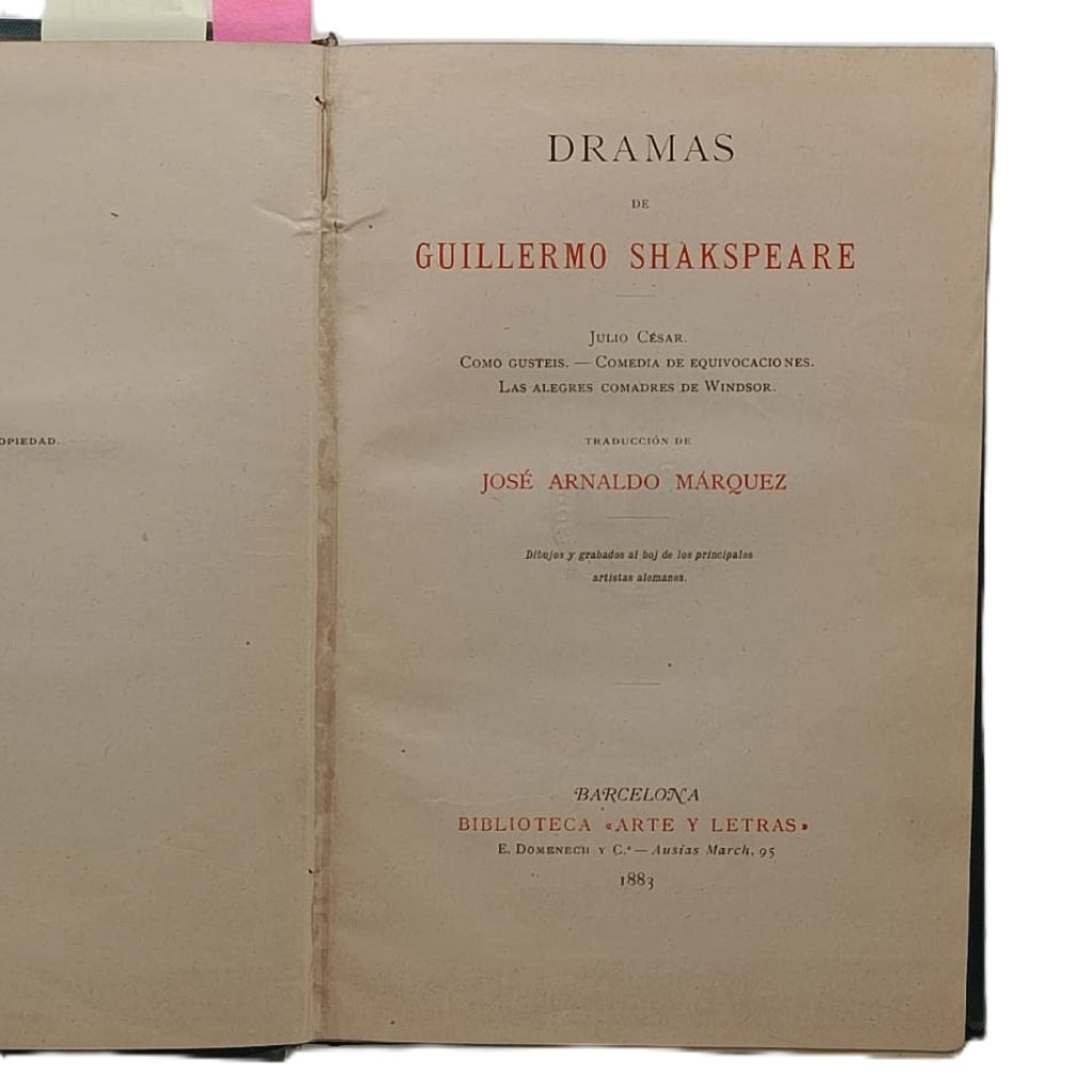 DRAMAS. Shakespeare, Guillermo