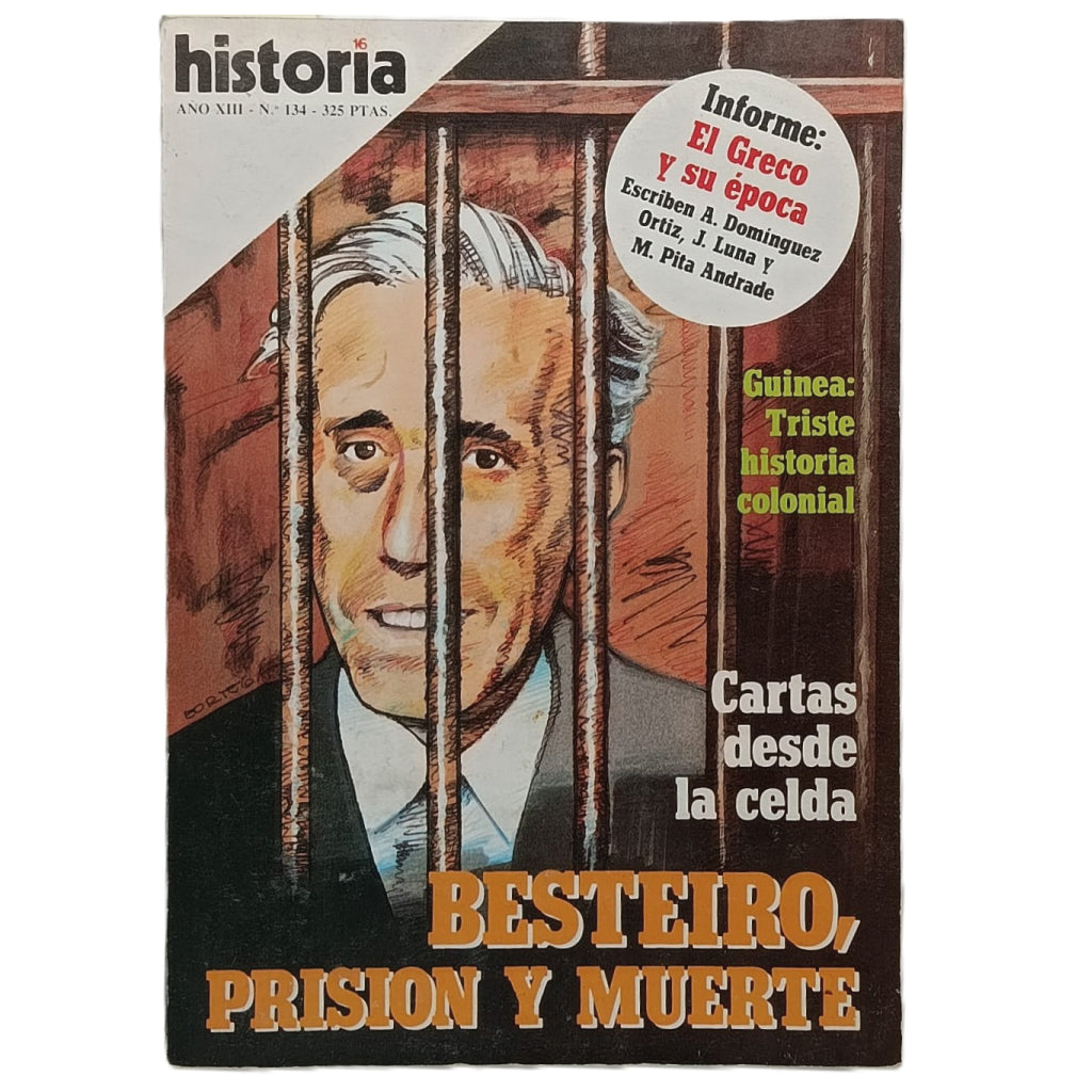 HISTORIA 16 Nº 134. Guinea triate historia colonial/ Besteiro, prisión y muerte