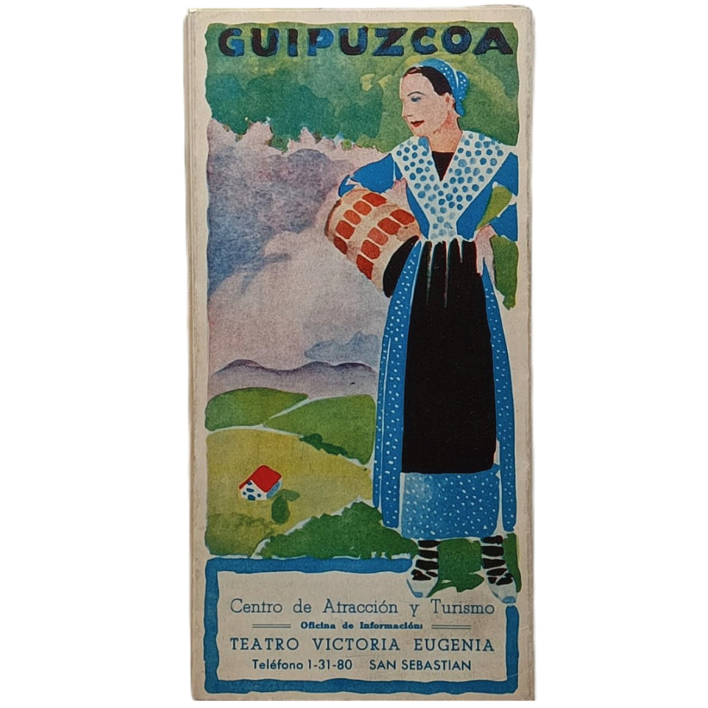 GUIPUZCOA. Plano y folleto turístico extensible