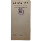 ALICANTE. Plano de la ciudad y datos informativos. Patronato Nacional de Turismo (sello franquista)