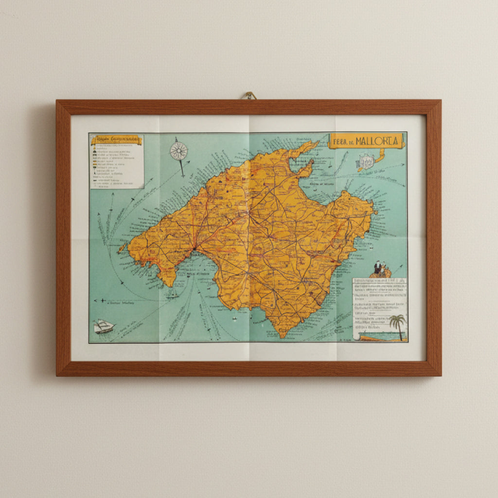 MAPA DE MALLORCA Y PLANO DE PALMA