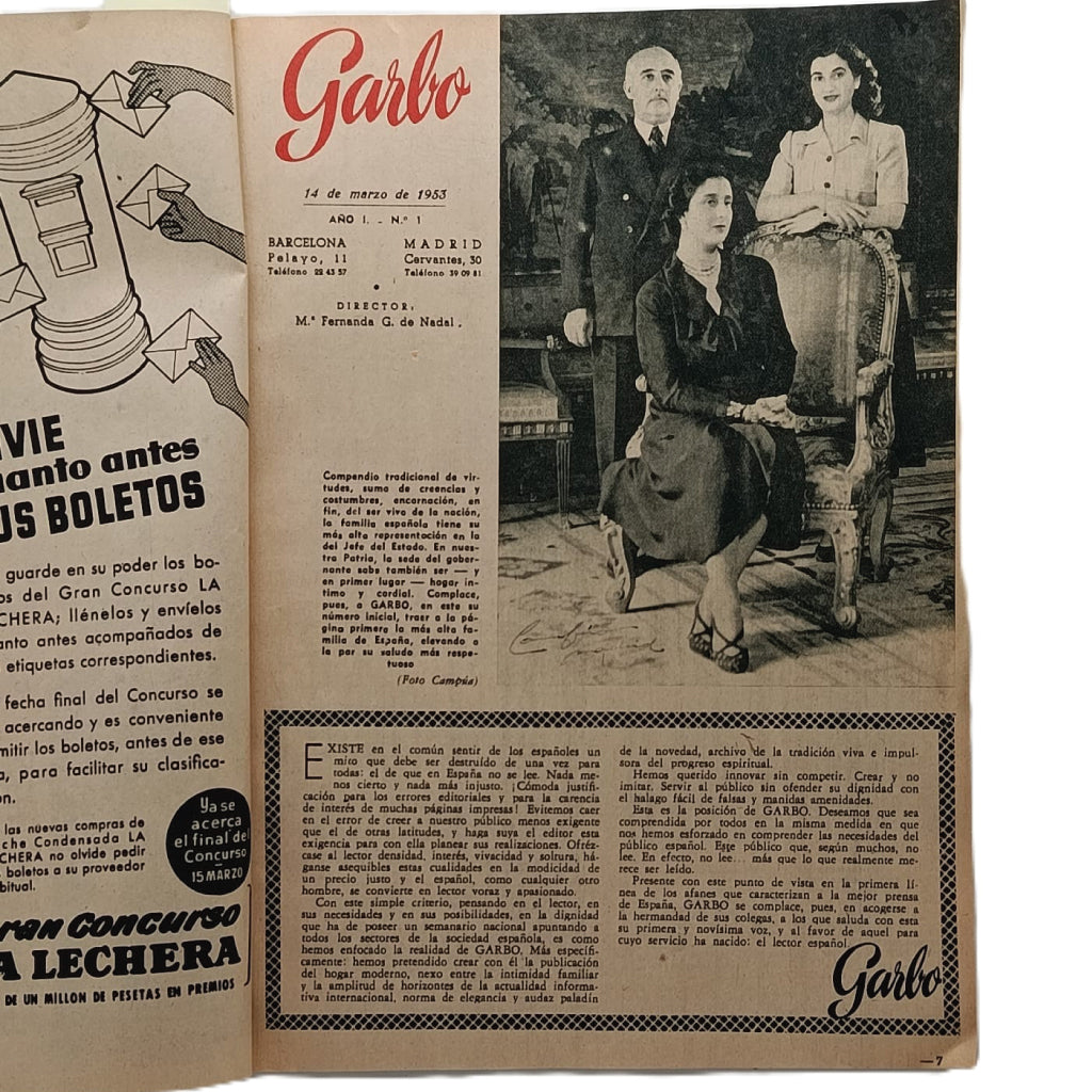 GARBO Nº 1. 14 de Marzo de 1953. Año I