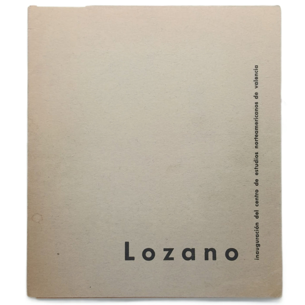 FRANCISCO LOZANO. Inauguración del Centro de Estudios Norteamericanos de Valencia (Dedicado)