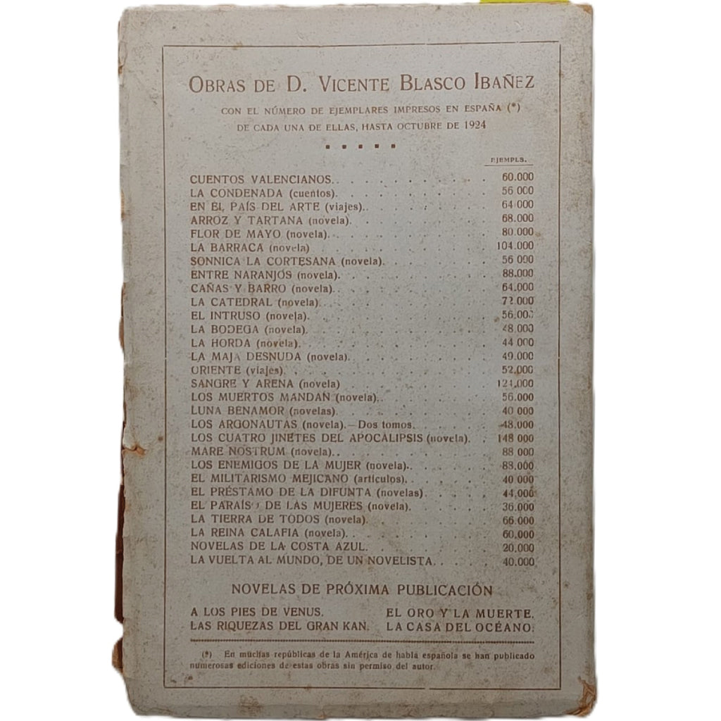 LA VUELTA AL MUNDO DE UN NOVELISTA. Tomo II. Blasco Ibáñez, Vicente