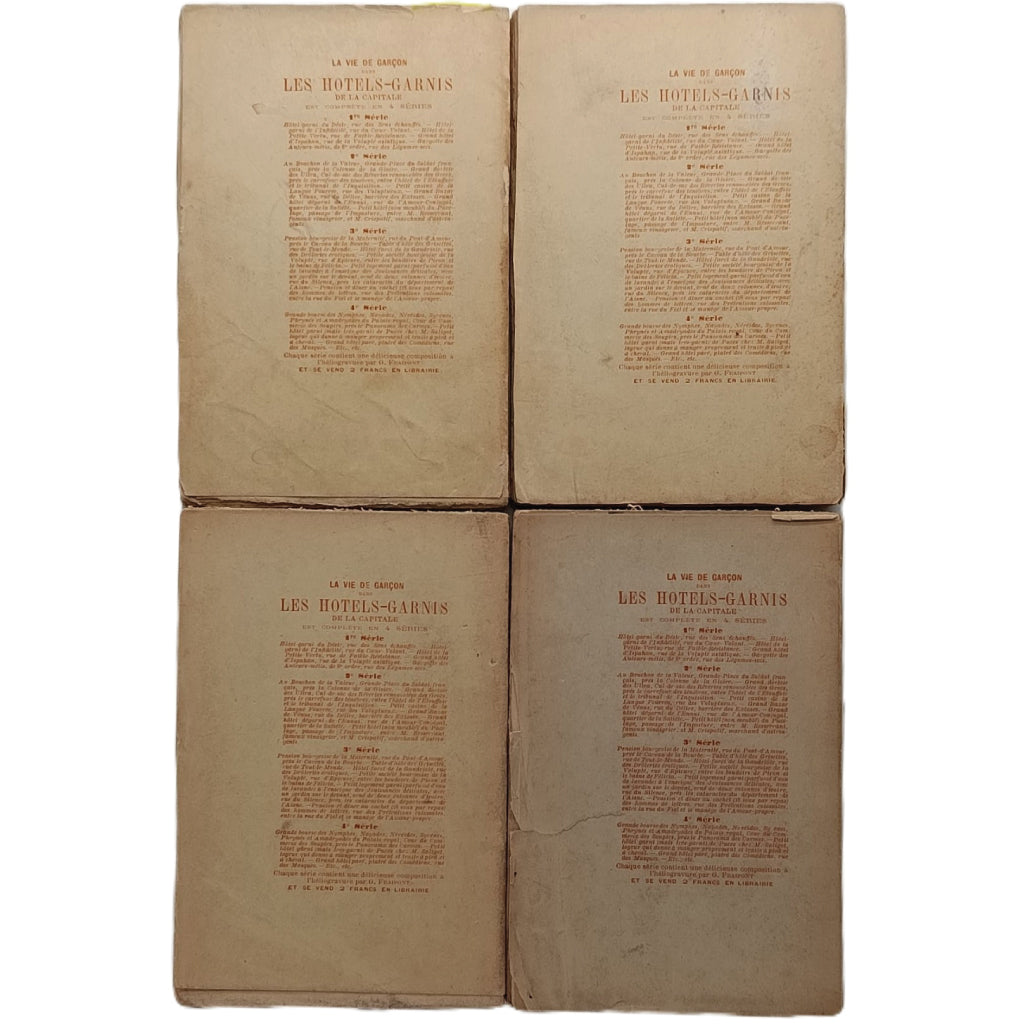 LA VIE DE GARÇON DANS LES HOTELS-GARNIS DE LA CAPITALE OU DE L'AMOUR A LA MINUTE. Un Parasite logé à POUF au Grenier