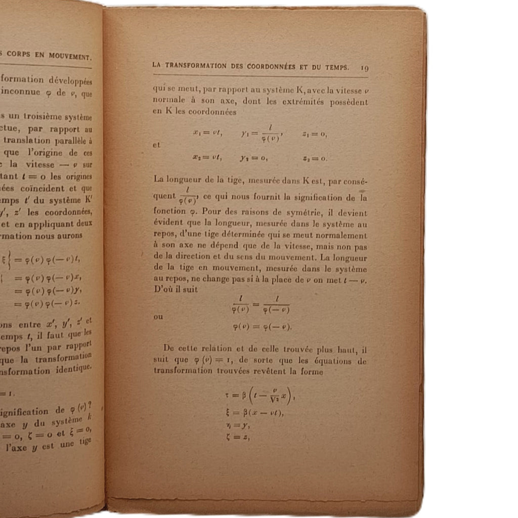 SUR L'ELECTRODYNAMIQUE DES CORPS EN MOUVEMENT. Einstein, Albert