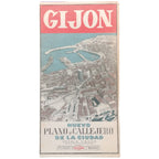 GIJÓN. Nuevo plano y callejero de la ciudad, escala 1:8.000 (Con nomenclátor de calles)