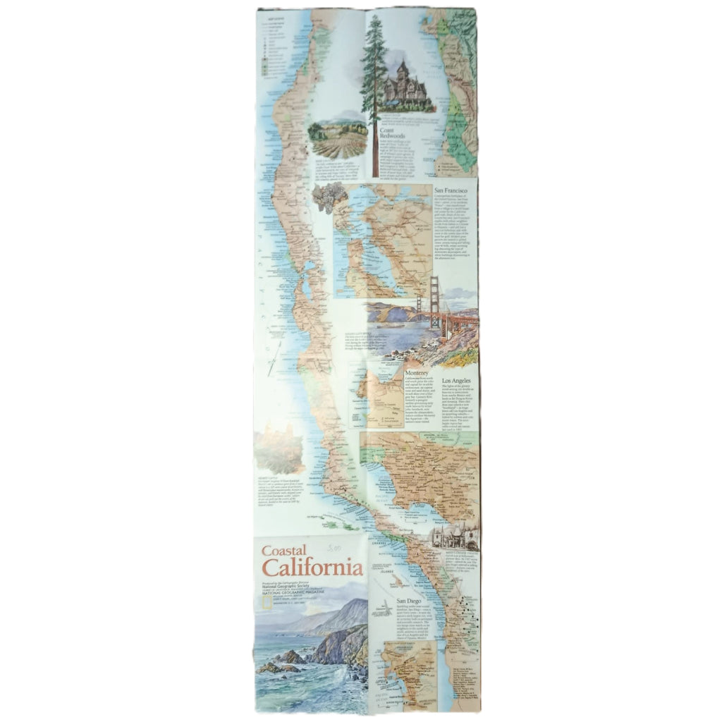 NATIONAL GEOGRAPHIC: COASTAL CALIFORNIA. Produced by Cartographic Division