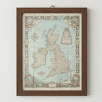 NATIONAL GEOGRAPHIC: A MODERN PILGRIM'S MAP OF THE BRITIS ISLES. Gilbert Grosvenor, Editor