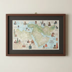 NATIONAL GEOGRAPHIC: A CULTURAL MAP OF THE MIDDLE EAST / PEOPLES OF THE MIDDLE EAST