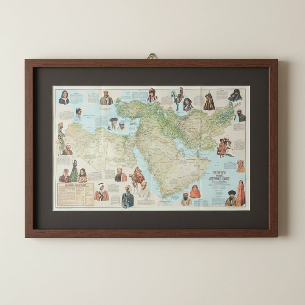 NATIONAL GEOGRAPHIC: A CULTURAL MAP OF THE MIDDLE EAST / PEOPLES OF THE MIDDLE EAST