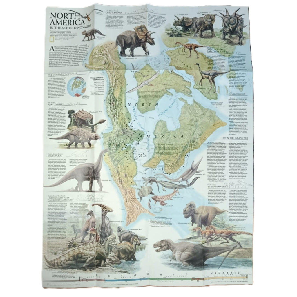 NATIONAL GEOGRAHIC: NORTH AMERICA IN THE AGE OF DINOSAURS & DAWN OF THE DELTA 74 MILLION YEARS AGO