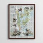 NATIONAL GEOGRAHIC: NORTH AMERICA IN THE AGE OF DINOSAURS & DAWN OF THE DELTA 74 MILLION YEARS AGO