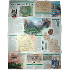 1992 SOUTHWEST U.S.A. Map - National Geographic - Arizona, Utah, New Mexico - Large 51x40cm - High Grade