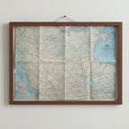 1966 WESTERN CANADA Map - National Geographic - Rockies & Yukon - 62x48cm - Archival Quality