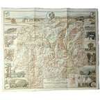 1937 THE WHITE MOUNTAINS Map - National Geographic - Pre-War Era - A. HOEN & CO Lithograph - High Grade