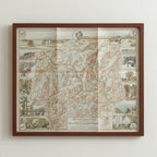 1937 THE WHITE MOUNTAINS Map - National Geographic - Pre-War Era - A. HOEN & CO Lithograph - High Grade