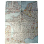 1960 FRANCE, BELGIUM & NETHERLANDS Map - National Geographic - Post-War Europe - 62x48cm - Excellent Condition